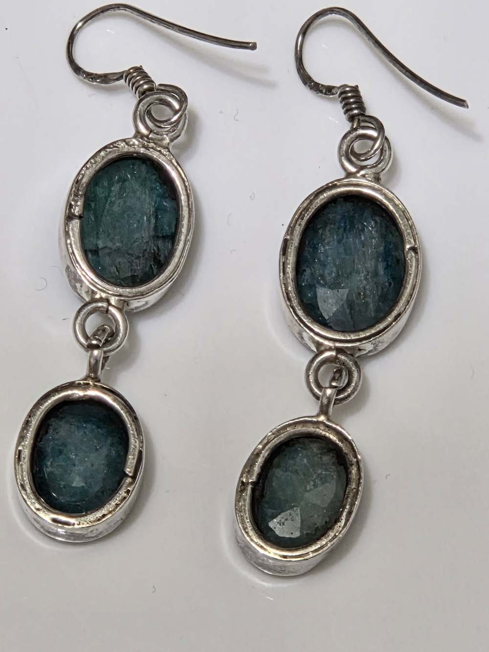 SAPPHIRE Corundum Sterling Silver Dangle Earrings
